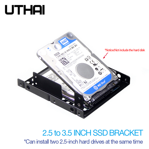 UTHAI G16 Thick Double-layer Hard Drive Bracket 2.5 to 3.5 Inch Hard Disk Bay Notebook/Laptop Solid State Drive Bracket  SSD ► Photo 1/5
