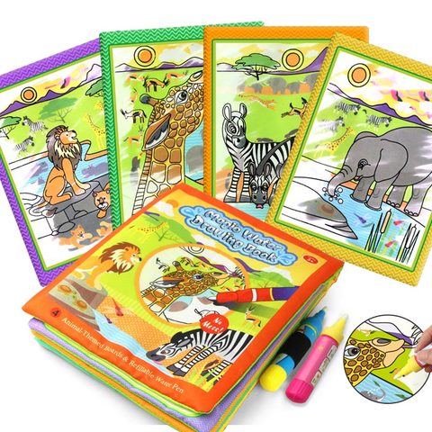 Coolplay  Magic Water Drawing Book Coloring Book Painting Board Doodle Book in Drawing Toys Educational Toys for Kids Xmas Gifts ► Photo 1/6