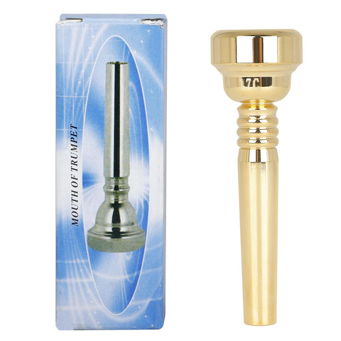 Trumpet Mouthpiece Replacement 17C Size Gold Plated Trumpet Accessories Gift to Beginner Advanced Players ► Photo 1/6