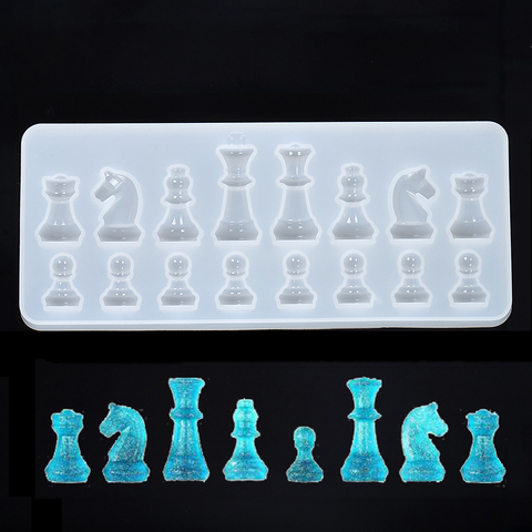 Silicone Mould International Chess Shape 3D UV Epoxy Resin Mold For DIY Jewelry Making Tools Handmade Chess Mould Findings ► Photo 1/6