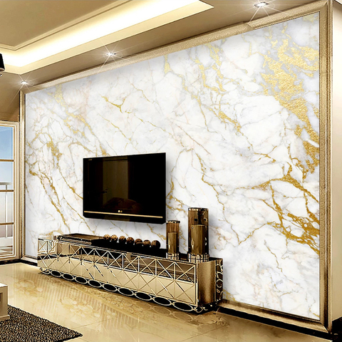 Custom Photo Mural Wallpaper 3D Golden Marble Pattern Living Room TV Background Wall Home Decor Waterproof Canvas Painting Paper ► Photo 1/6