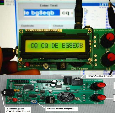 2in1: CW Trainer & Decoder * Morse Code Training Partner * Keyer Interpreter dc 9v-12v  tune frequency: 600Hz- 1200Hz ► Photo 1/6