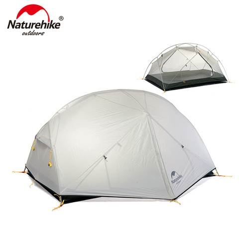 Naturehike Mongar 2 Ultralight Outdoor 3 Season Waterproof 20D Nylon Hiking Tent 2 Person Backpacking Tent Camping Tent ► Photo 1/6