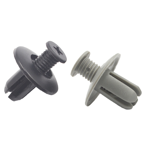 Kalili Gray Black 8mm Hole Auto Plastic Bumper Door Screw Push-Type Expanding Rivet Panels Trim Retainer Nylon Fasteners Clips ► Photo 1/6