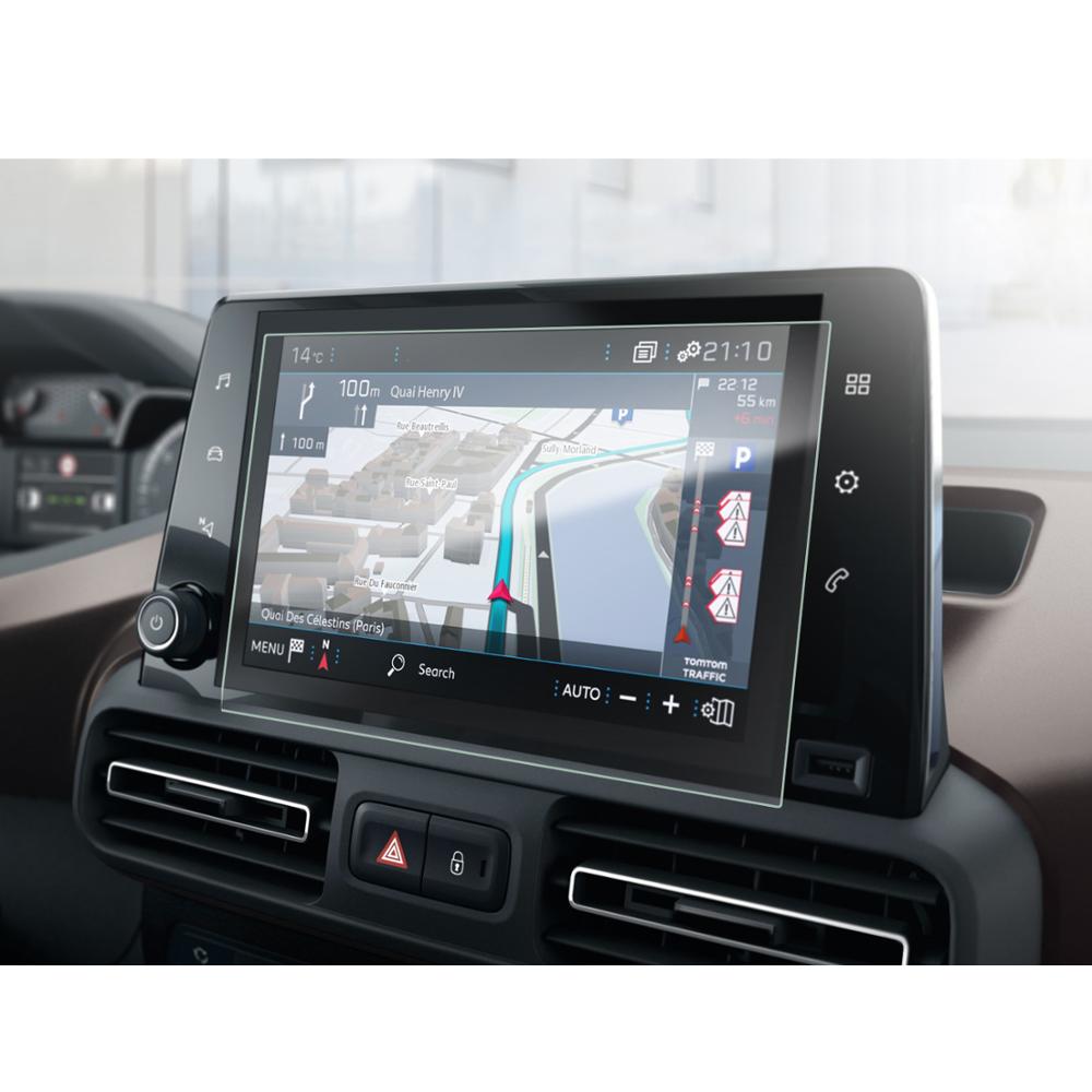 Tempered glass screen protector film For Citroen Berlingo 2019 Car radio  GPS Navigation Interior accessories