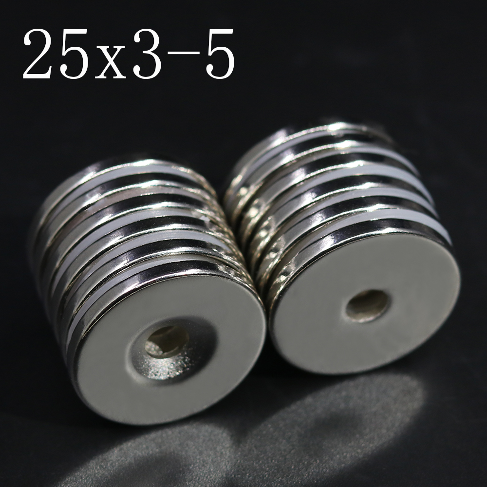 10PCS N50 Strong Disc Neodymium Magnets 10 x 5mm Hole 3m Rare Earth Countersunk 