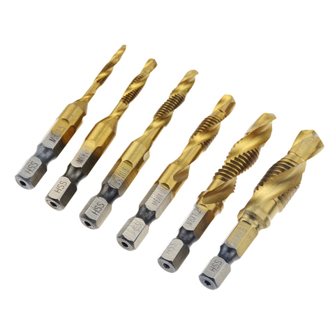 1PCS M3 M4 M5 M6 M8 M10 Hand Tap Drill Bits HSS 4341 Screw Spiral Point Thread  Metalworking Hex Shank Machine Taps Kit Metric P ► Photo 1/5