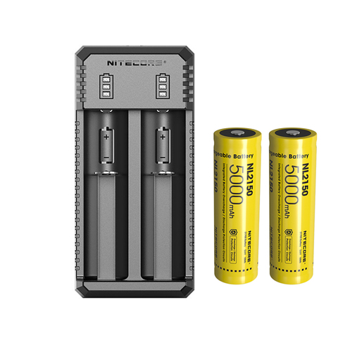 NITECORE UI2 Dual-Slot USB Charging Smart Battery Charger + NITECORE 21700 Li-ion Rechargeable battery NL2150 5000mAh 3.6V 18Wh ► Photo 1/6