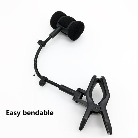 Flute Microphone Brackets Mic Clip on Flute Oboe Piccolo Hulusi erhu Xiao Drum Musical Instrument Rack Mount Shell only NO Cable ► Photo 1/6