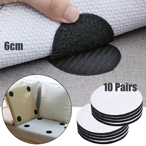 20pcs/10 Pairs Anti Curling Carpet Tape Rug Gripper Velcro Secure the Carpet Sofa and Sheets in Place and Keep the Corners Flat ► Photo 1/6