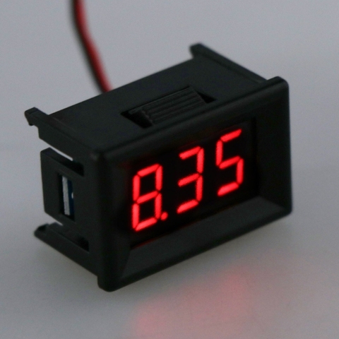 DC 2.4V-30V 2Wires Voltmeter Mini 0.36