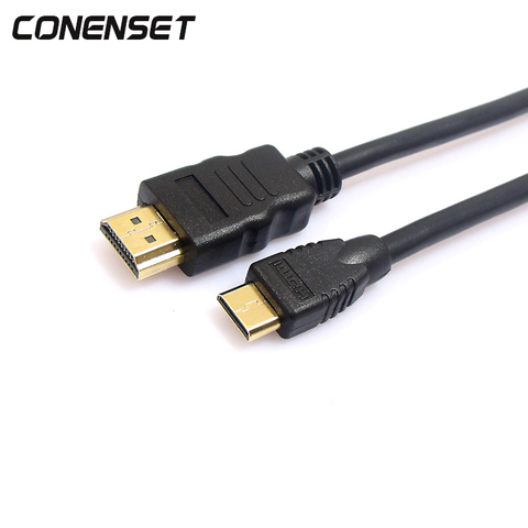 HTC-100 Mini HDMI to HDMI cable for Canon EOS 60D 700D 5D3 5D2 5D 6D 7D 70D 80D 5DSR 5DS 750D 760D 5D4 Digital Camera HDMI Cable ► Photo 1/6