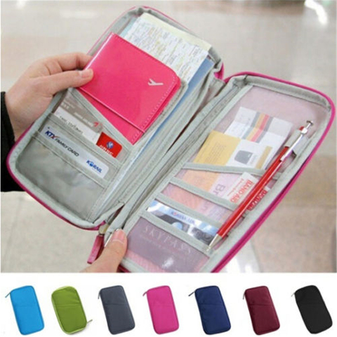 Wallet Purse Travel Passport Credit ID Card Cash Holder Case Document Bag Organizer Canvas Zipper Long Wallet Case Bag new ► Photo 1/6