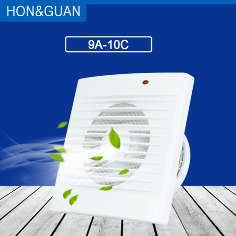 Hon&Guan 4'' Silent Exhaust Fan Strong Ventilation System Window Wall Mount Ceiling Air Extractor Ventilator Household 110V 220V ► Photo 1/6