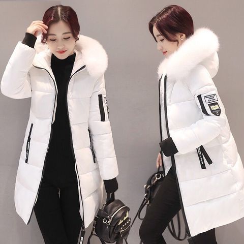 Harajuku Women's Winter Down Jackets Woman Parkas Fur Long Coat for Female Clothing Oversized Outerwear Large Plus Size Parker ► Photo 1/6
