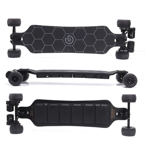 Ownboard Bamboo AT 3000W 39” All Terrain Electric Skateboard Dual Belt Motor 14AH battery Fiberglass Bamboo double-drop deck ► Photo 1/6