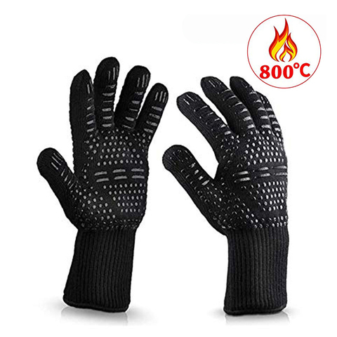 Heat Resistant Thick Silicone Cooking Baking Barbecue Oven Glove BBQ Grill Mittens Dish Washing Glove Kitchen 1PCS ► Photo 1/6