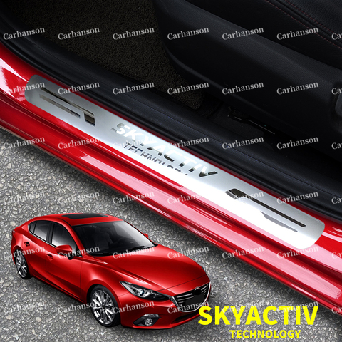 For Mazda CX30 2 3 6 CX5 Car Door Sill Scuff Plate Protector Accessories Auto Threshold Kick Sticker Styling Pedal Guard Trim ► Photo 1/6