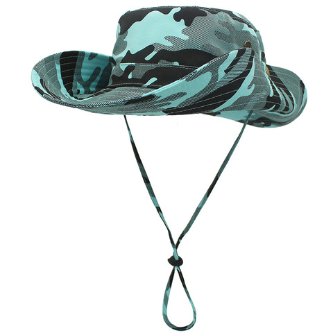 Outfly Outdoor UV Protection Wide Brim Bucket Hat Cowboy Hat Fisherman's Hat Foldable Camouflage Beach Hat ► Photo 1/6