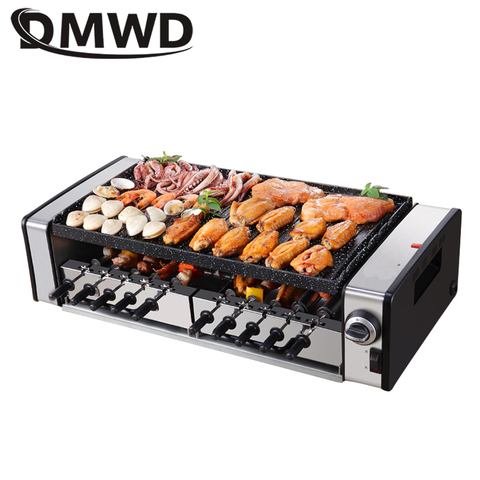 DMWD Household electric oven smoke-free non stick electric baking pan grill skewers household machine barbecue grill ► Photo 1/6