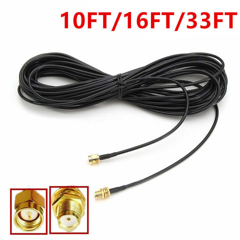 SMA Male Plug To SMA Female Nut Bulkhead Wifi Antenna Connector Extension Rg174 Cable ► Photo 1/6