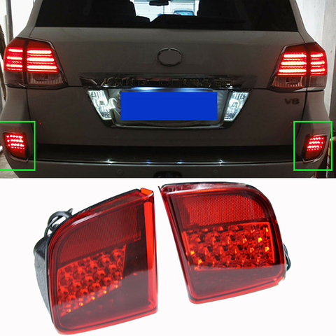 2pcs LED Rear Bumper Reflector Tail Rear Fog Lamp Brake Warning Light  For Toyota Land Cruiser 200 LC200 2008 2009 2010 - 2015 ► Photo 1/6