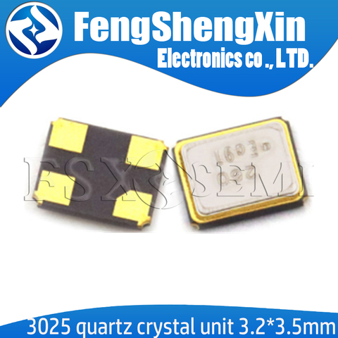 10pcs 3225 quartz crystal unit crystal 3.2*3.5mm 33MHZ 33.330MHZ 36MHZ 38MHZ 40MHZ  48MHZ 50MHZ 54MHZ 4pin ► Photo 1/1