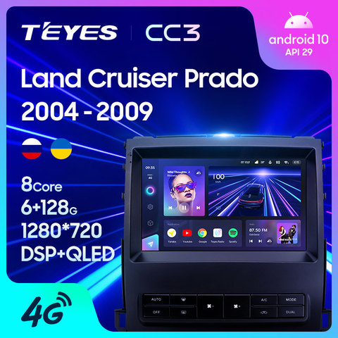 TEYES CC3 For Toyota Land Cruiser Prado 120 2004 - 2009 Car Radio Multimedia Video Player Navigation stereo GPS Android 10 No 2din 2 din dvd ► Photo 1/6
