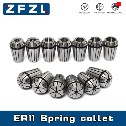 1pcs ER11 spring collet ER11 1 2 3 4 5 6 7 8mm 1/8mm 1/4mm 1/2mm high precision chuck kit for CNC engraving machine and milling ► Photo 1/5