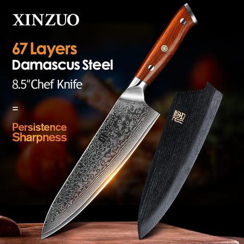 XINZUO 8.5'' Inch Chef Knife German 1.4116 Stainless Steel Kitchen