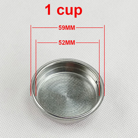Household coffee machine accessories pressure single cup filter stainless steel powder cup powder bowl inner diameter 52mm ► Photo 1/6