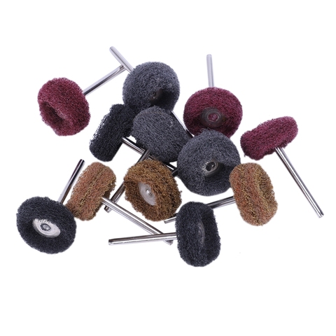 12 pcs Polishing Sanding Polish Wheel Buffer Abrasive Brush Head for Dremel Rotary ► Photo 1/6