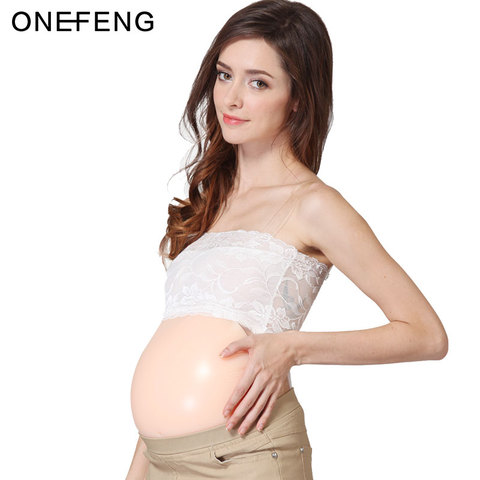 ONEFENG 100% Silicone Gel Fake Pregnant Belly Artificial Stomach 1000-1500g/pc Jelly Belly ► Photo 1/6