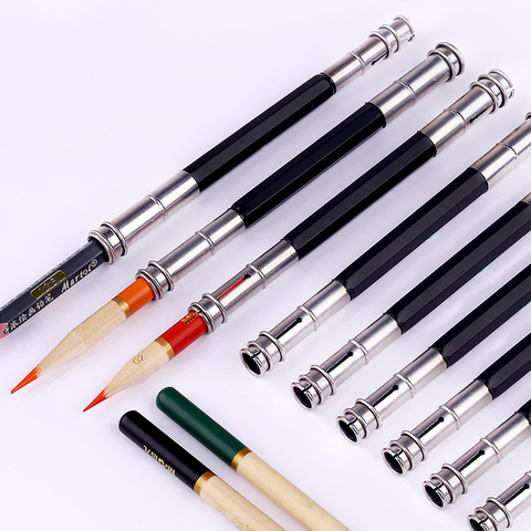 1 Pcs Adjustable Dual Head /Single Head Pencil Extender Holder Sketch School Office Painting Art Write Tool for Writing Gift ► Photo 1/6