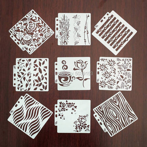 Coffee Garden Layering Hollow Stencils Stamping Scrapbooking Embossing Wall Painting Pre-drawing Ruler Masking Spray Template ► Photo 1/6