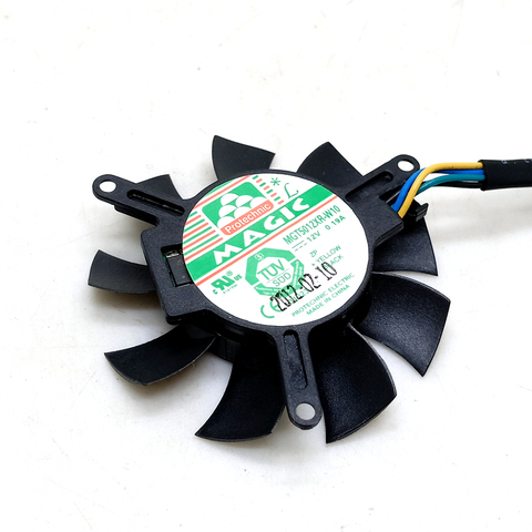 MGT5012XF-W10 High quality ultra quiet 5010 Graphics card fan blade 45MM Diameter 39mm Hole Pitch 12V 0.19A fan blade 4pin PWM ► Photo 1/5