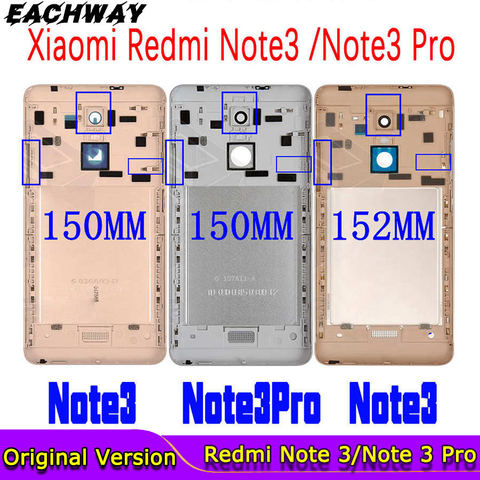 New for Xiaomi Redmi Note 3 150mm/152mm Battery Cover Redmi Note 3 Pro Back Battery Cover Housing Case Global Special Edition ► Photo 1/6