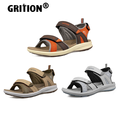 GRITION Womens Outdoor Sandals Flat Trekking Girls Beach Shoes Fashion Light Weight Non Slip Casual Sports Summer 2022 Size 41 ► Photo 1/6