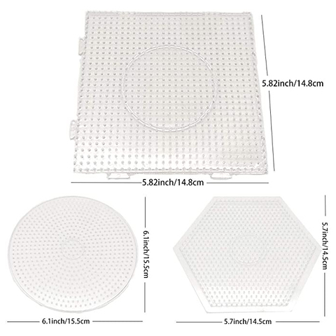 Yant Jouet 5mm Hama Beads Pegboard Transparent Template Board Circular  Square tool DIY Figure Material Board Perler Beads - Price history & Review, AliExpress Seller - yantjouet Official Store