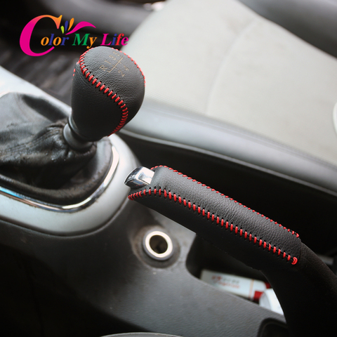 AT MT Gear Shift Collars For Chevrolet Cruze 2009 2010 2011 2012 2013 2014 Leather Gear Head Shift Knob Cover Car Styling ► Photo 1/6