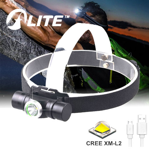 TMWT Powerful USB-Rechargeable Outdoor Lighting Headlamp Cree xml2 T6 LED 2000lm 3 Modes Fishing Light Camping Headlight ► Photo 1/6