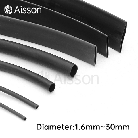 1M Length 3:1Black Heat Shrink Tube With Double Wall Glue Tube Diameter 1.6-30mm Cable Adhesive Lined Sleeve Wrap ► Photo 1/6