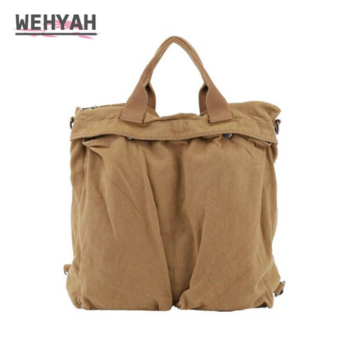 Wahyah Canvas Pack Bag Crossbody Bags for Woman Handbags Purse Oversize Totes Shoulder Bag Large Capacity Clutch Bag Solid ZY058 ► Photo 1/6