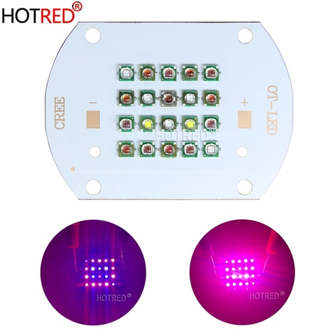 Customized 50W 60W Cree XP-E Plant Grow Multi-Chip LED Lamp Light XPE 660nm +Red Blue White UV IR Diode Bulb Mixed On Copper PCB ► Photo 1/6
