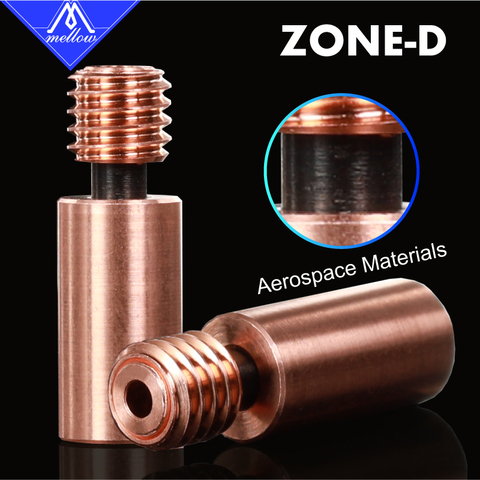 Mellow NF D-Zone Chimera Extruder Kraken Heat Break Copper & Aerospace 3D Printer Parts Nozzle V6 Dual Hotend J-Head Throat ► Photo 1/1