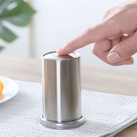 Stainless Steel Retractable Automatic Toothpick Dispenser Holder Container Home 37MB ► Photo 1/5