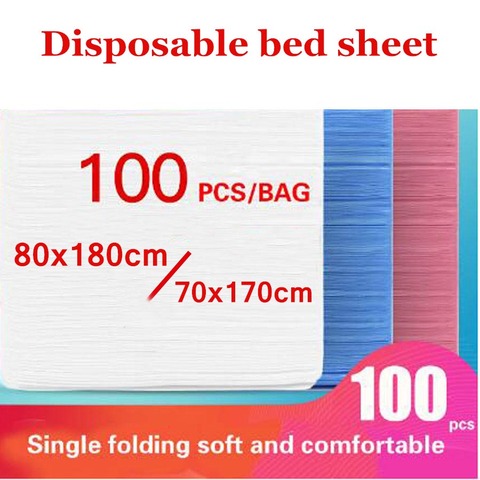 WOSTAR 100pcs disposable bed sheet Beauty salon thicken non-woven fabric massage table bed cover for 80x180cm savannah stretcher ► Photo 1/6