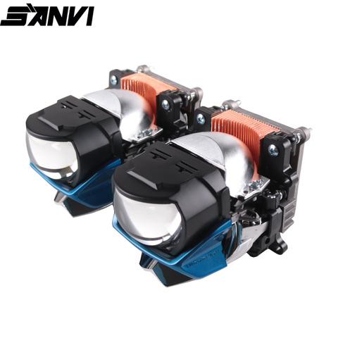 SANVI 2PC 3Inch 110W 6000k Car Bi LED&Laser Projector Lens Headlight With Three Chips Two Reflector Car Light DIY Accessories ► Photo 1/6