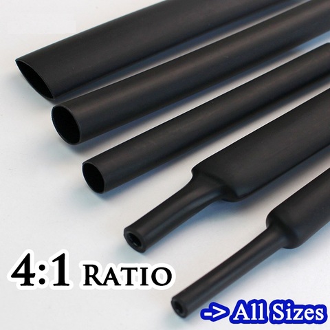 4/6/8/12/16/18/20/24/32/40/52MM 4:1 ratio Heat Shrink Tube with Glue Dual Wall Adhesive Tubing Sleeve Wrap Wire Cable kit ► Photo 1/3