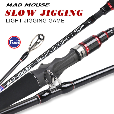 NewJapan full fuji parts MADMOUSE slow jigging rod 1.9M 12kgs lure weight 60-150g  boat rod spinning/casting Ocean Fishing Rod ► Photo 1/6
